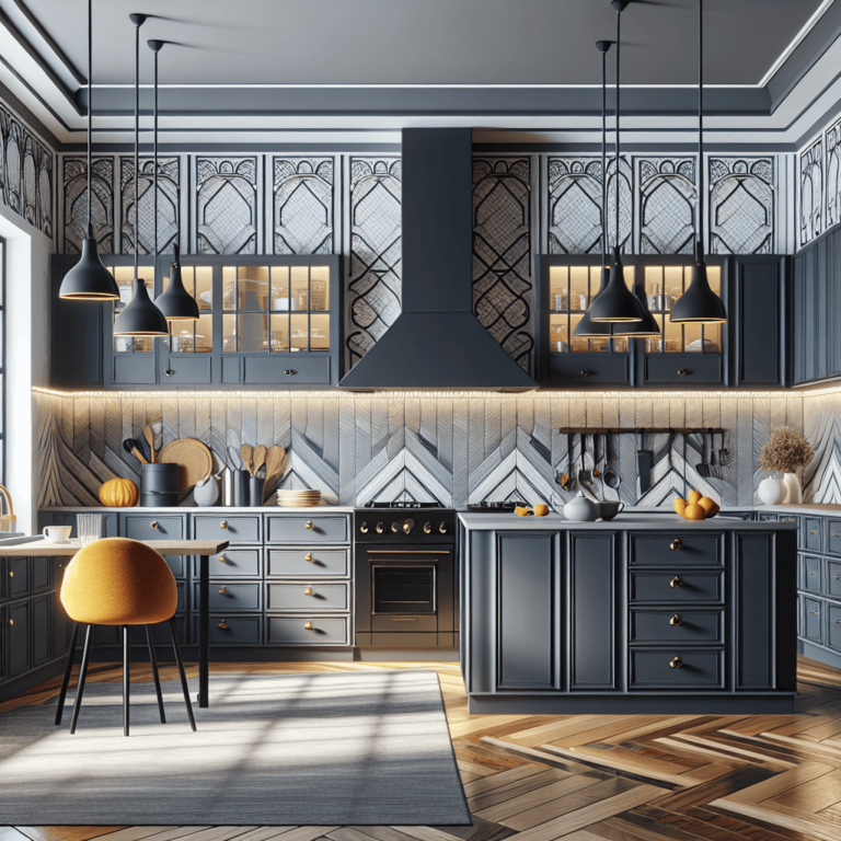 anthrazitfarbene Küche im Art-Deco-Stil-Bochum