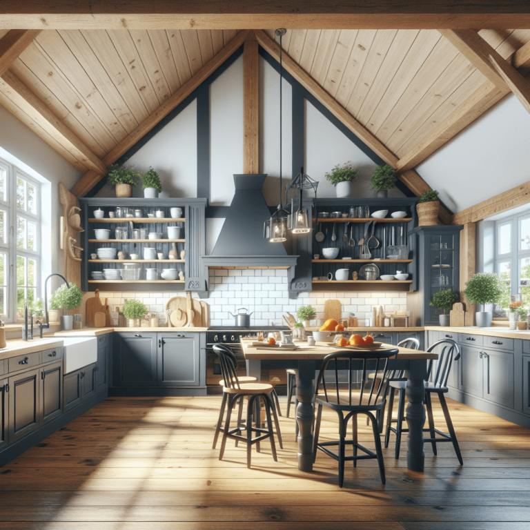 anthrazitfarbene Küche im Bauernhausstil-Bochum