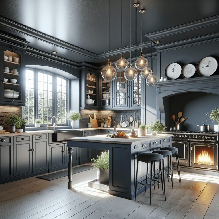 anthrazitfarbene Landhausküche-Bochum