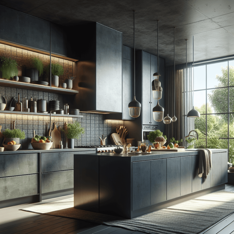 anthrazitfarbene Mediterrane Küche-Bochum