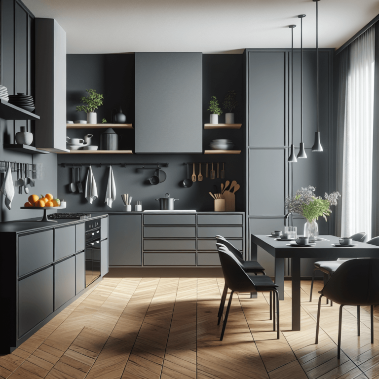 anthrazitfarbene Minimalismus Küche-Bochum