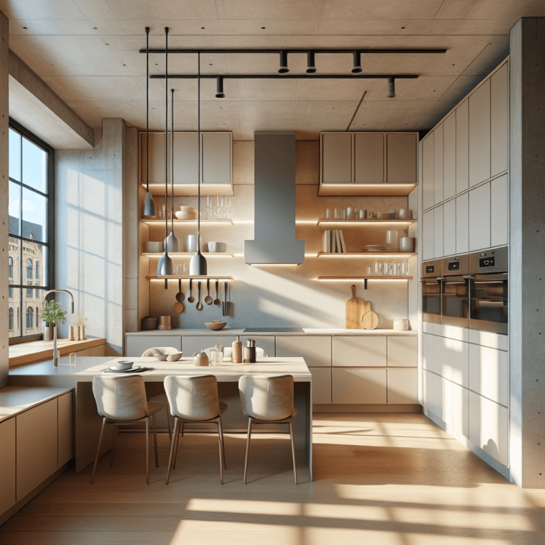 beige Industrielle Küche-Bochum