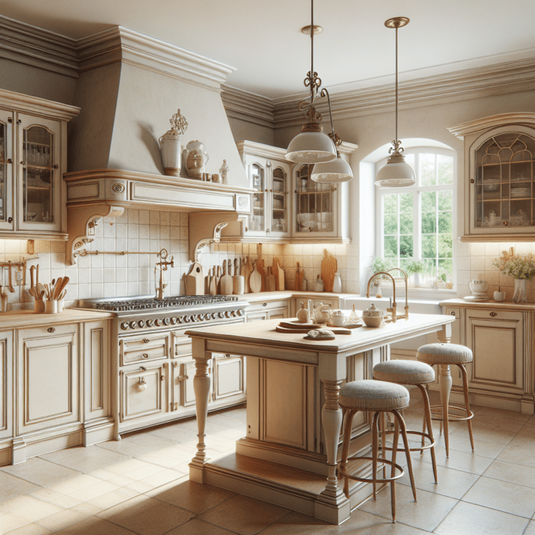 beige Küche im Shabby Chic Stil-Bochum