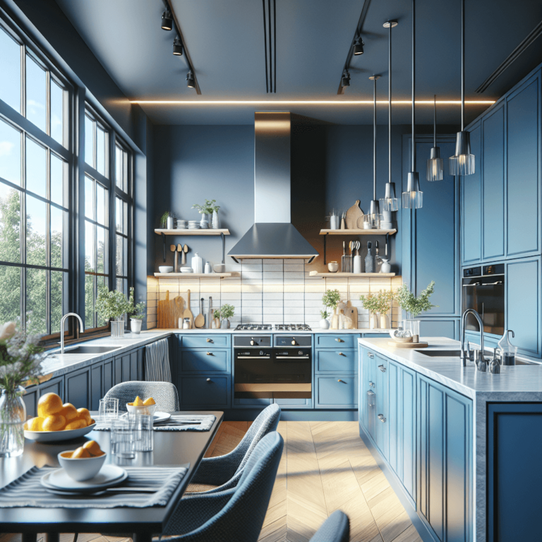 blaue Amerikanische Küche-Bochum