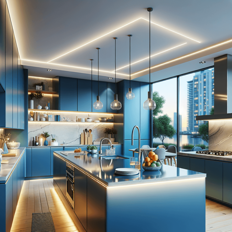 blaue Anrichte Küche-Bochum