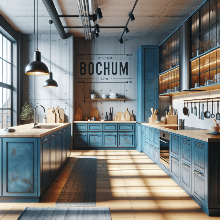 blaue Industrielle Küche-Bochum