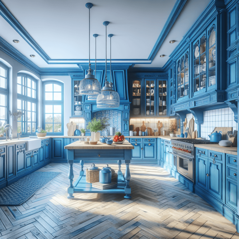 blaue Landhausküche-Bochum