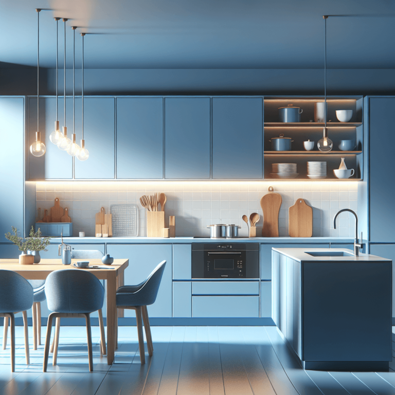 blaue Minimalismus Küche-Bochum