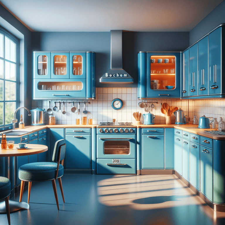 blaue Retro Küche-Bochum