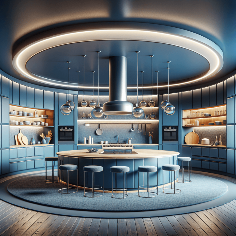 blaue Rondell Küche-Bochum