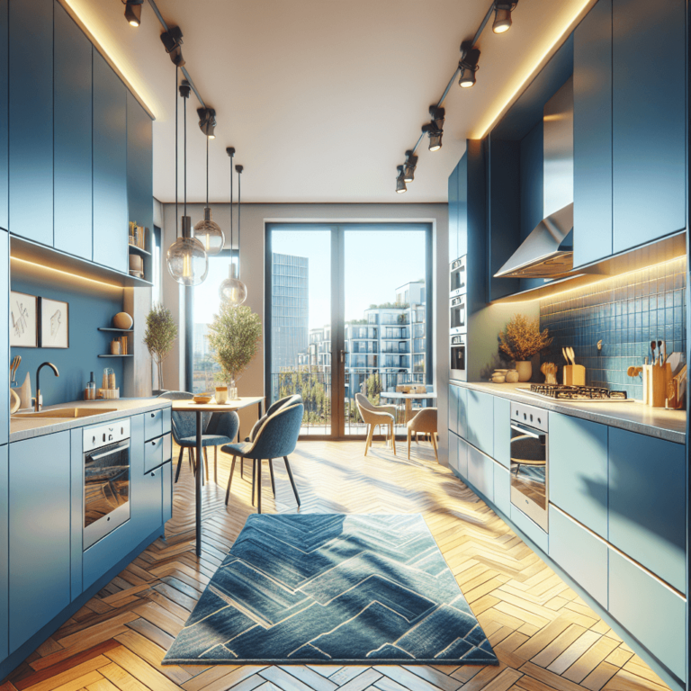 blaue Singleküche-Bochum