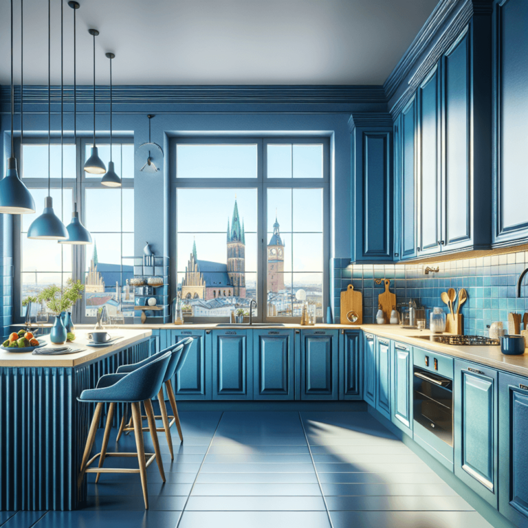 blaue Wohnküche-Bochum
