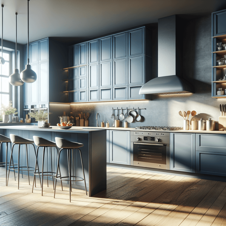 blaugraue Anrichte Küche-Bochum