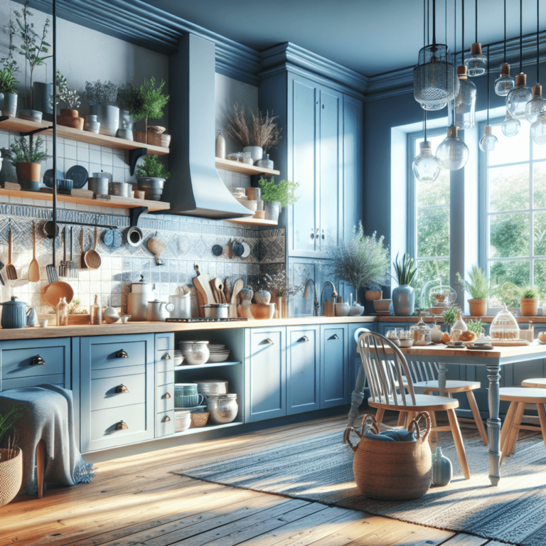 blaugraue Boho Style Küche-Bochum