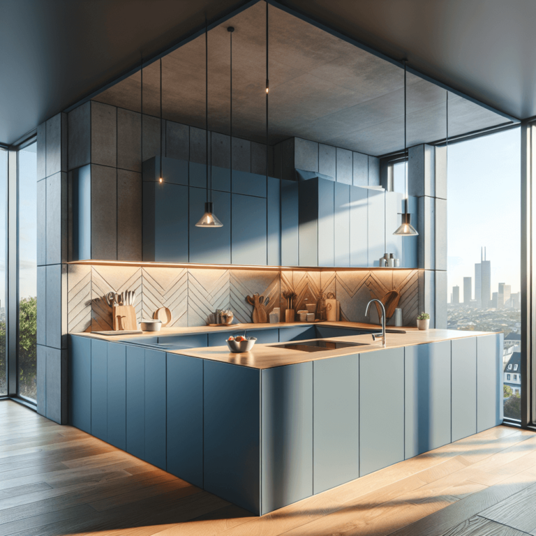 blaugraue Eck-Küche-Bochum