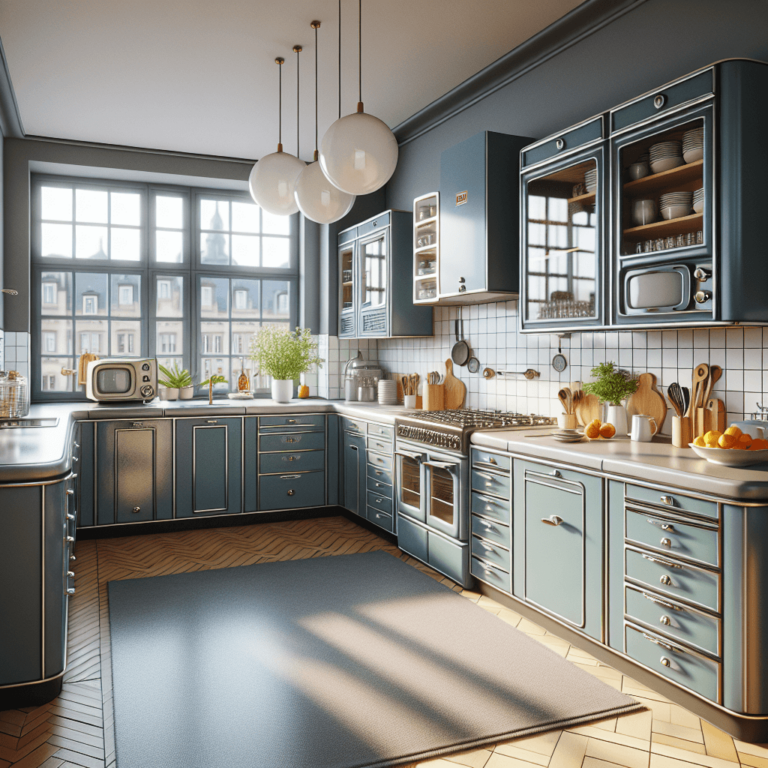 blaugraue Retro Küche-Bochum