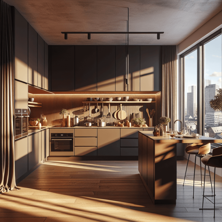 braune Minimalismus Küche-Bochum