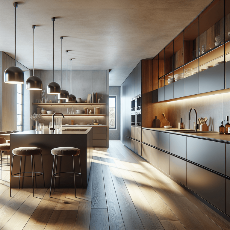 braune Schwebende Küche-Bochum