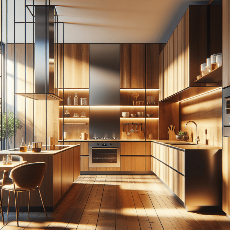 braune einzeilige Küche-Bochum