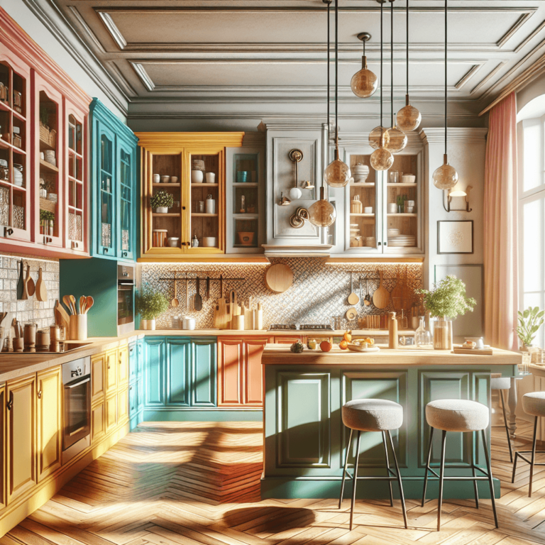 bunte Küche im Vintage Chic Stil-Bochum