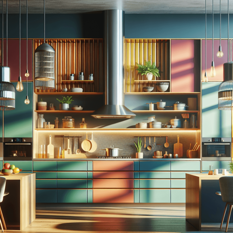 bunte Küche mit Stahlakzenten-Bochum
