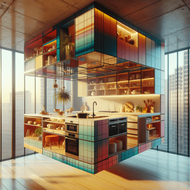 bunte Schwebende Küche-Bochum