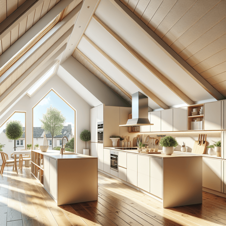 cremefarbene Küche für Dachschräge-Bochum