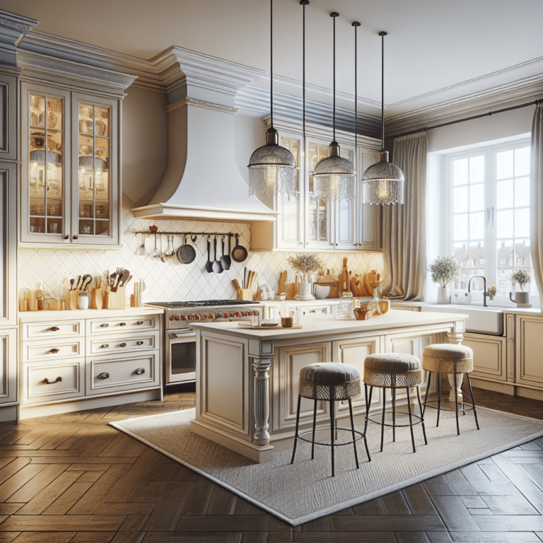 cremefarbene Küche im Vintage Chic Stil-Bochum