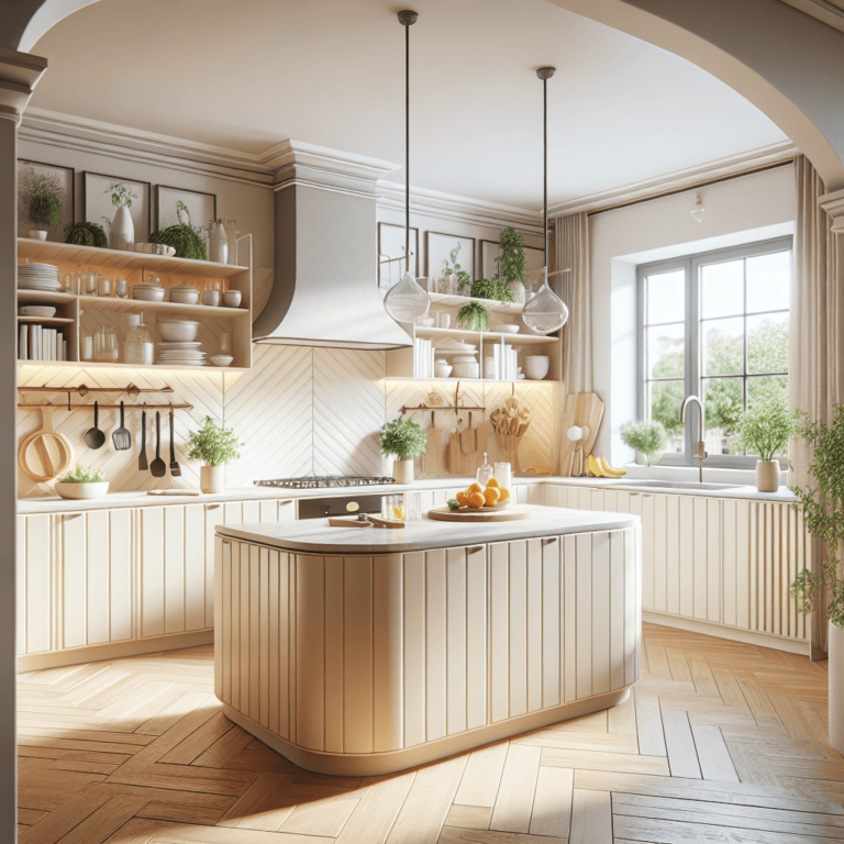 cremefarbene Küche in U-Form-Bochum