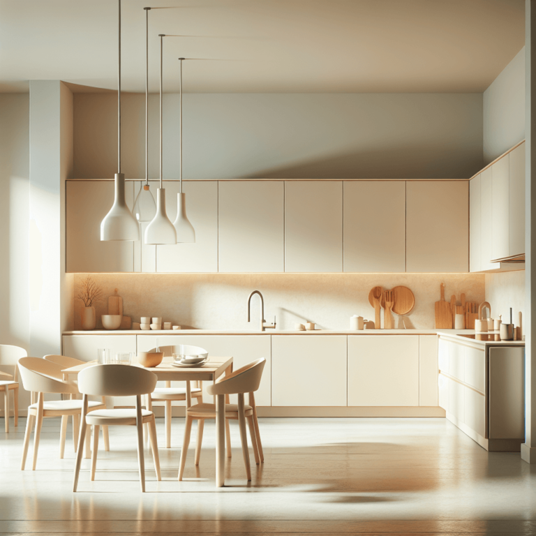 cremefarbene Minimalismus Küche-Bochum