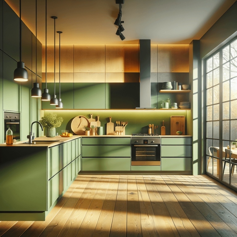 grüne Freistehende Küche-Bochum