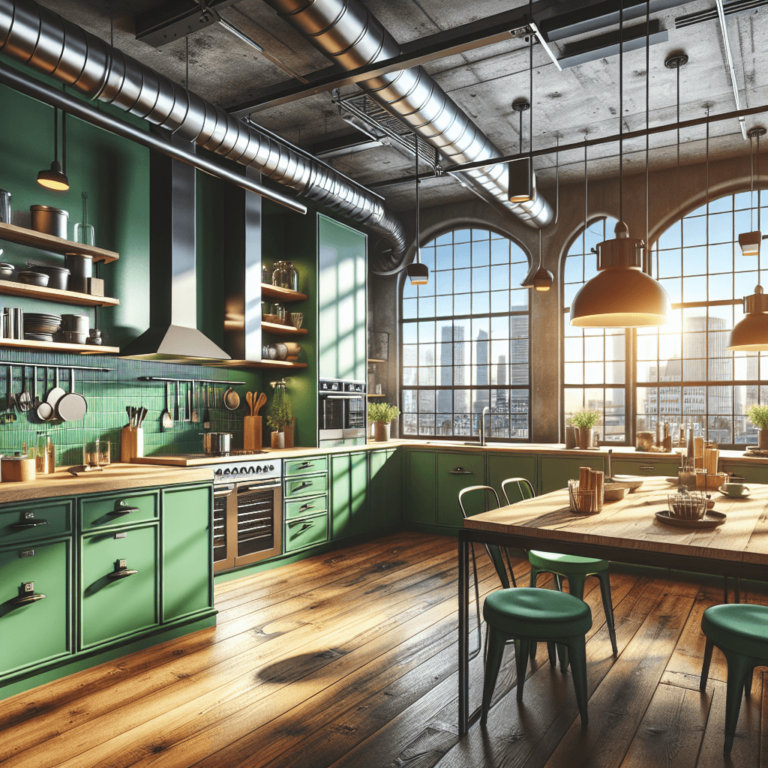 grüne Industrielle Küche-Bochum