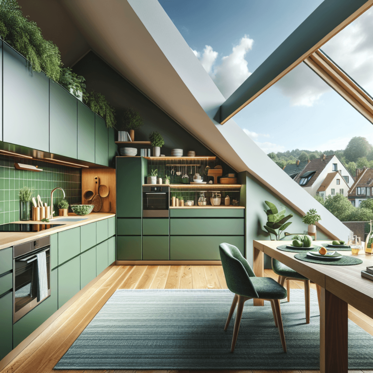 grüne Küche für Dachschräge-Bochum