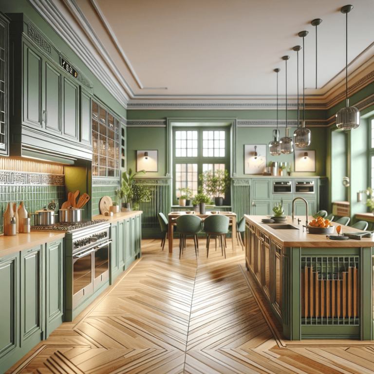grüne Küche im Art-Deco-Stil-Bochum