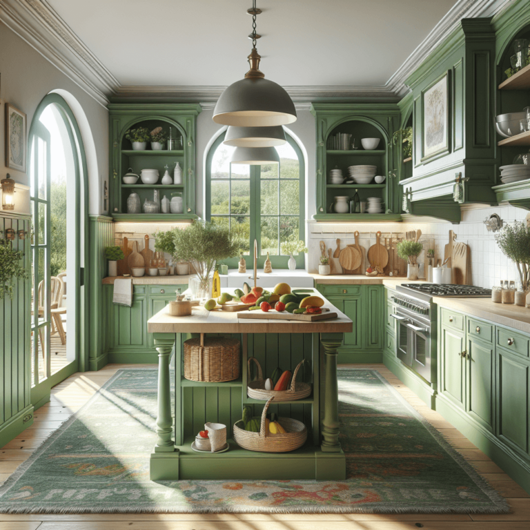 grüne Küche im Shabby Chic Stil-Bochum