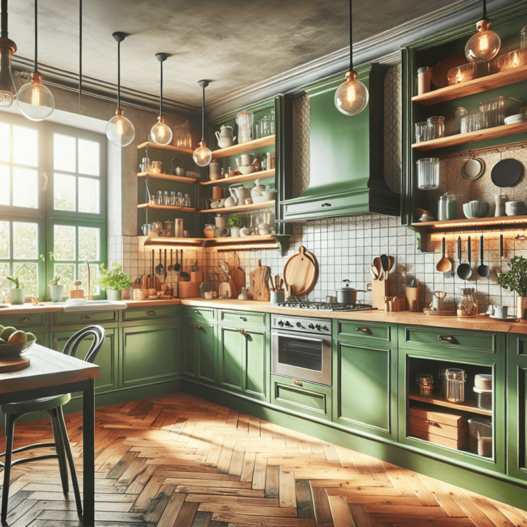 grüne Küche im Vintage Chic Stil-Bochum