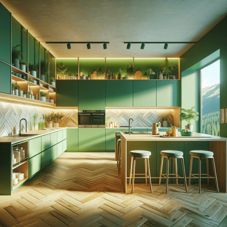 grüne Minimalismus Küche-Bochum
