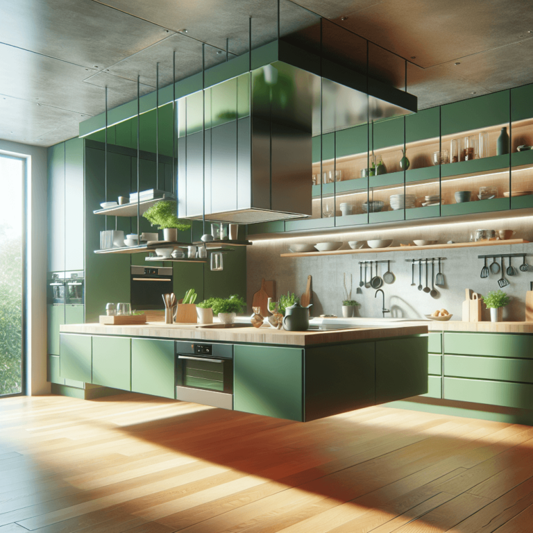 grüne Schwebende Küche-Bochum