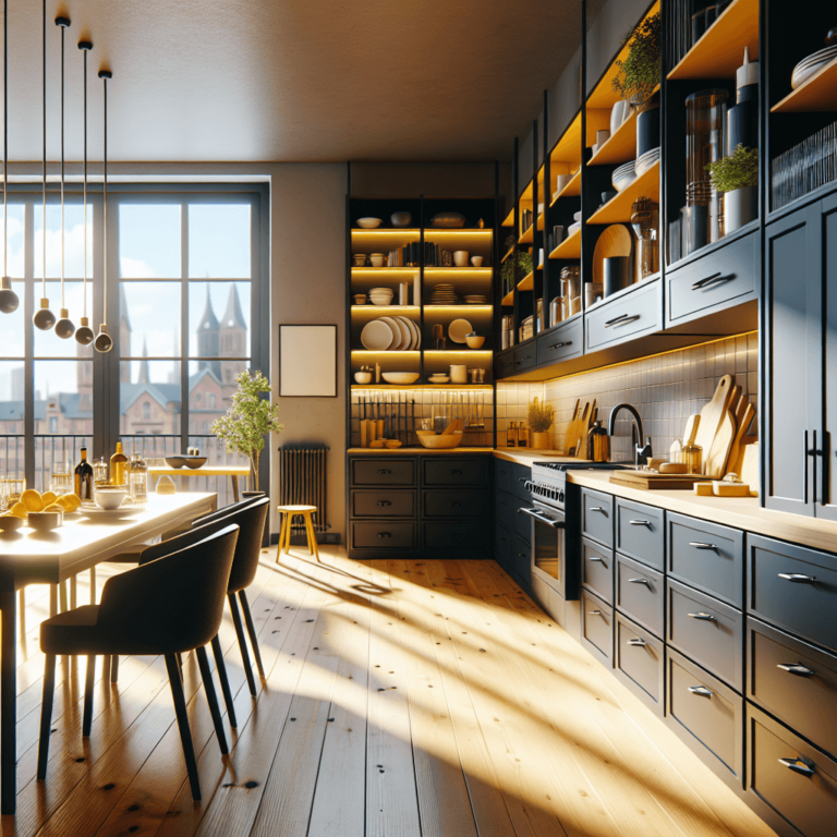 schwarze Anrichte Küche-Bochum