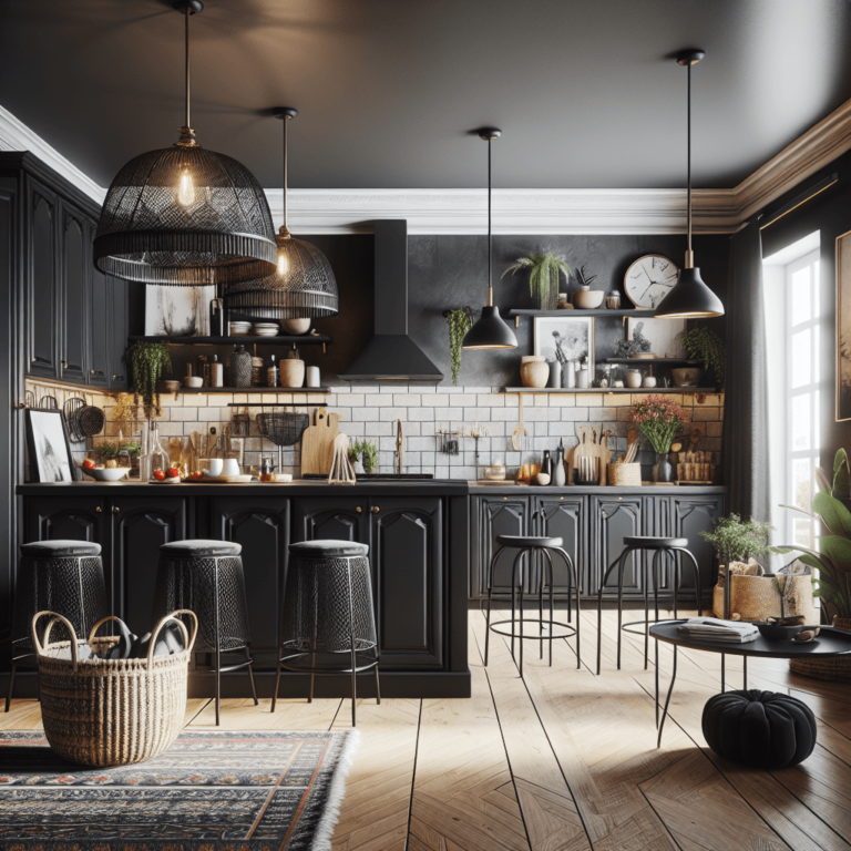 schwarze Boho Style Küche-Bochum