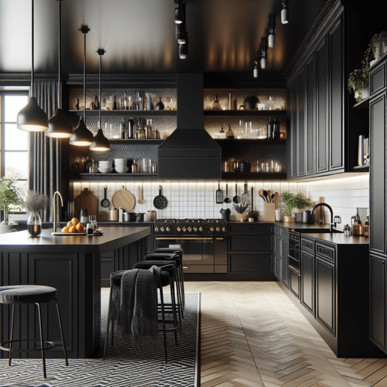 schwarze Design Küche-Bochum