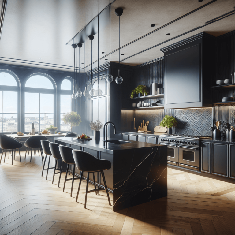 schwarze Küche im Art-Deco-Stil-Bochum
