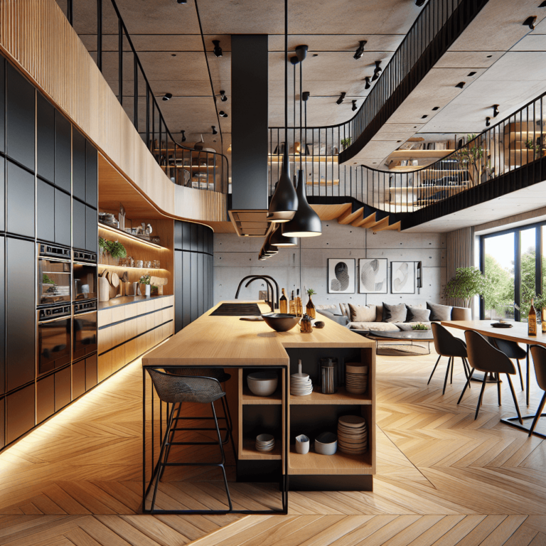 schwarze Küche in U-Form-Bochum