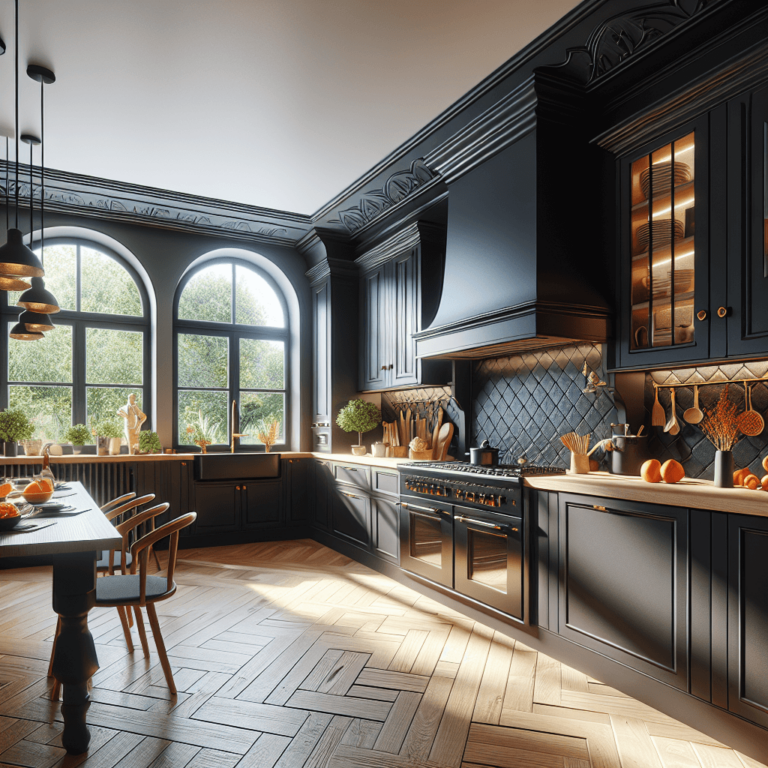 schwarze Landhausküche-Bochum