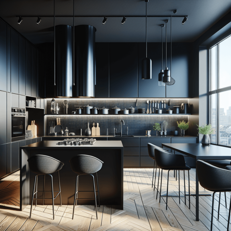 schwarze Minimalismus Küche-Bochum