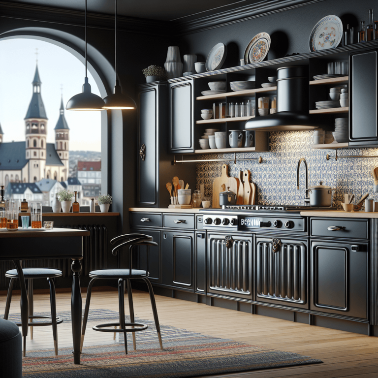 schwarze Retro Küche-Bochum