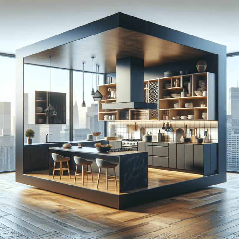 schwarze Schwebende Küche-Bochum