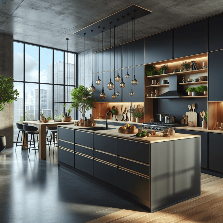 schwarze Wohnküche-Bochum