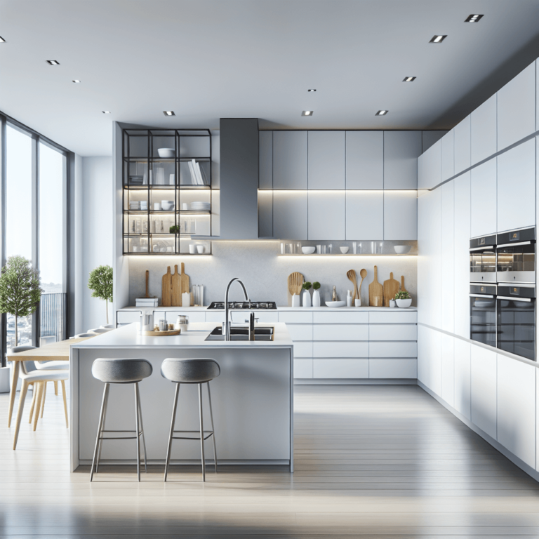 weiße Freistehende Küche-Bochum