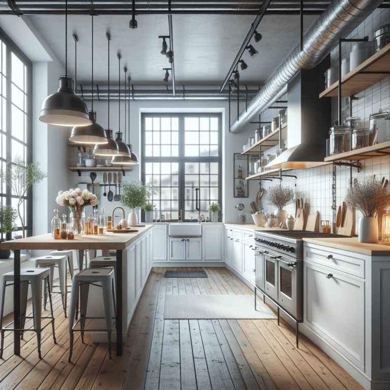weiße Industrial Style Küche-Bochum